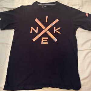 Nike Black Tee with Orange Graphic